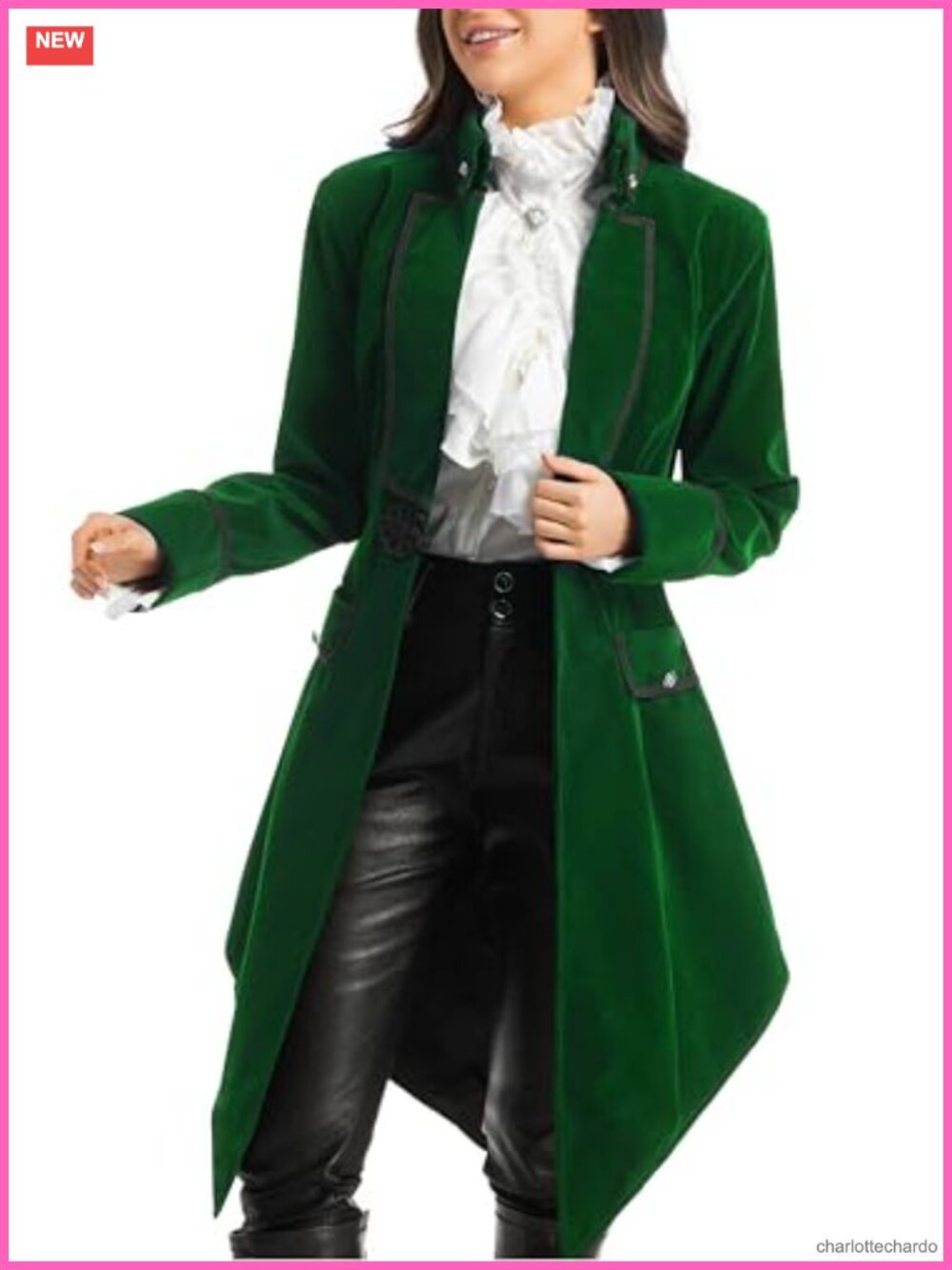 Women's Gothic Victorian Tailcoat Jacket Long Steampunk Coat